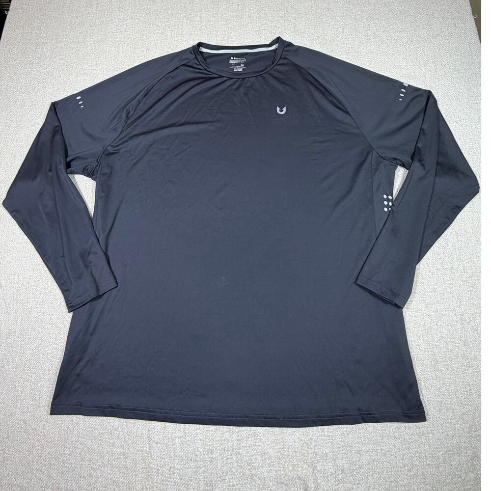 Northyard Men 2XL Black Long Sleeve UPF Performance Athletic Pullover Shirt